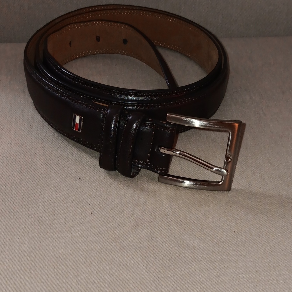 Tommy Hilfiger brown layton leather belt - Picture 2 of 4